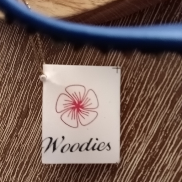 Blue Palm Tree Motif Sz 8 Woodie Sandals/ Clogs - Picture 7 of 8